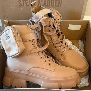 Steve Madden Women's Tan Combat Boots